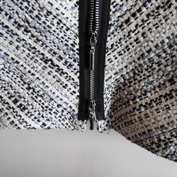 NWT Tahari ASL Womens Blue Multi Colored Tweed Peplum Jacket 16 - Picture 6 of 6